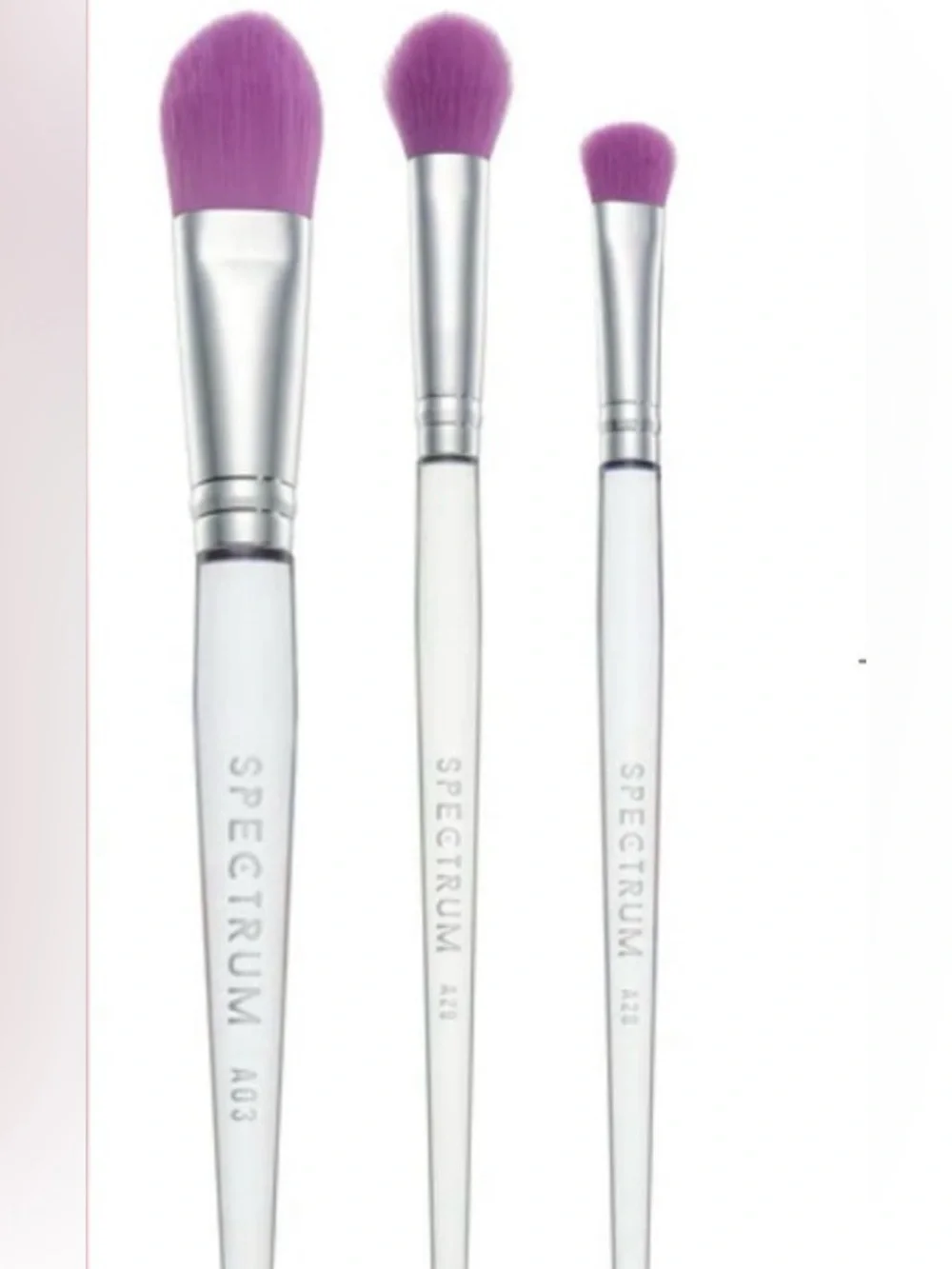 Spectrum Purple Brush Club 3-Piece Face Brush Set NEW! Professional Performance